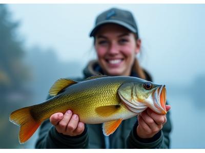 Angler holding a winning bass