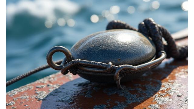 Rugged sea fishing rig with heavy weights, strong hooks, and tough line, suitable for coastal and boat fishing